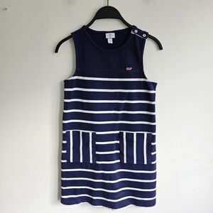Vineyard Vines Target Girls Striped Blue White Sleeveless Tank Dress L 10/12